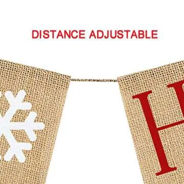 Happy Holidays Burlap Banner for Christmas Decor
