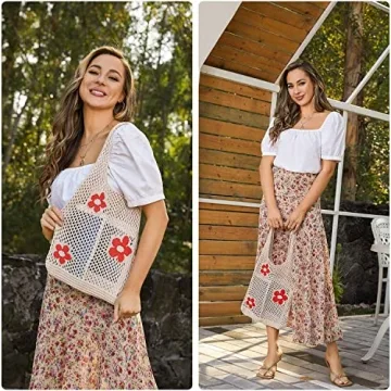 Stylish Crochet Beach Bag Tote for Summer Adventures