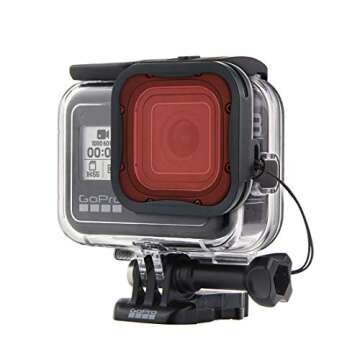 Underwater Camera Dive Filters for GoPro Hero 8,9,10,11 and 12 Black Protective Housing Lens Cover in Red, Light Red, and Magenta, Professional Color Correcting Photography Acces,Sory