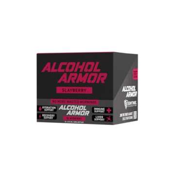 Alcohol Armor Slay Berry Elixir - Essential Hydration Support & Recovery Drink - 12 Pack