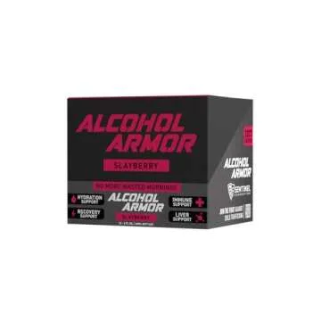 Alcohol Armor Slay Berry Elixir - Essential Hydration Support & Recovery Drink - 12 Pack