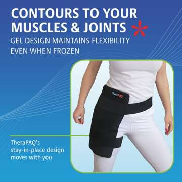 TheraPAQ Reusable Ice Packs - 14x11 Hot/Cold Gel for Hip, Shoulder, Knee, Back - Sports Therapy