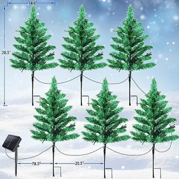 Homeleo Solar Christmas Trees - 120 LED Outdoor Decor