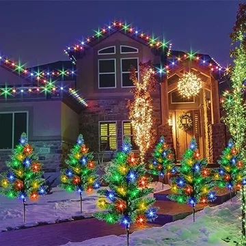 Homeleo Solar Christmas Trees - 120 LED Outdoor Decor