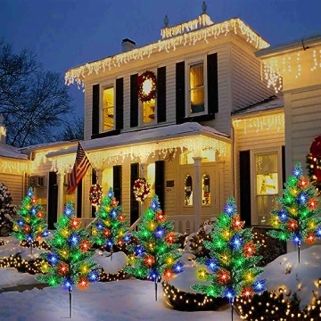 Homeleo Solar Christmas Trees - 120 LED Outdoor Decor