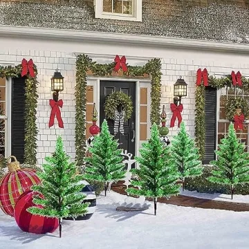 Homeleo Solar Christmas Trees - 120 LED Outdoor Decor