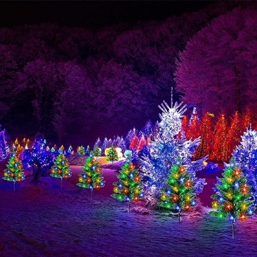 Homeleo Solar Christmas Trees - 120 LED Outdoor Decor