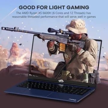 High-Performance NIMO 15.6" Gaming Laptop - AMD Ryzen 5