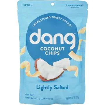 Dang Keto Toasted Coconut Chips | Lightly Salted Unsweetened | 1 Pack | Keto Certified, Vegan, Glute...
