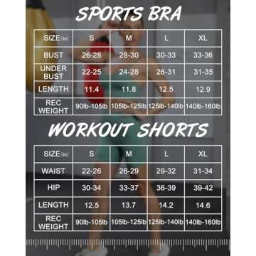 Ourgifts Workout Sets for Women 2 Piece Outfits Gym Shorts Women High Waisted with Adjustable Padded Sports Bra Gym Sets