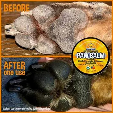 Organic Paw Balm for Dogs & Cats | All Natural Soothing & Healing for Dry Cracking Rough Pet Skin | Protect & Restore Cracked and Chapped Dog Paws & Pads | Better Than Paw Wax (Paw Balm, 8 oz)