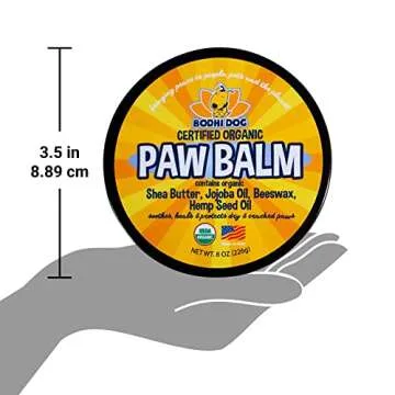 Organic Paw Balm for Dogs & Cats | All Natural Soothing & Healing for Dry Cracking Rough Pet Skin | Protect & Restore Cracked and Chapped Dog Paws & Pads | Better Than Paw Wax (Paw Balm, 8 oz)