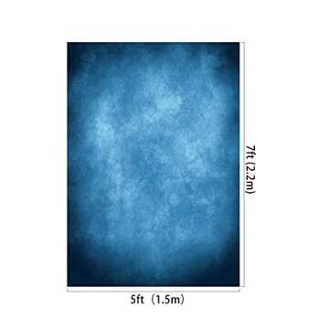Kate 5x7ft Dark Blue Abstract Backdrops Blue Portrait Professional Backgrounds Retro Backdrop