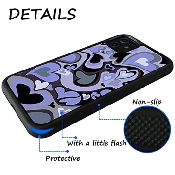 Cute Purple Heart Phone Case for iPhone 13