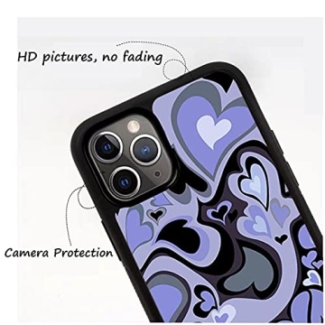 Cute Purple Heart Phone Case for iPhone 13