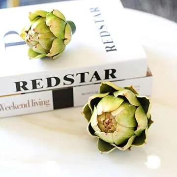 Lifelike 4pcs Artificial Artichokes for Home and Party Decor