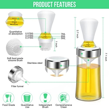 Olive Oil Sprayer and Dispenser Set for Cooking