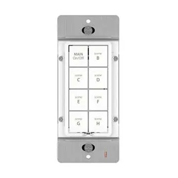 Insteon Smart Dimmer 8-Button Keypad, KeypadLinc in-Wall Controller (2334-222) - Smart Home Voice Co...