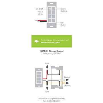 Insteon Smart Dimmer 8-Button Keypad for Voice Control