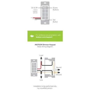 Insteon Smart Dimmer 8-Button Keypad for Voice Control