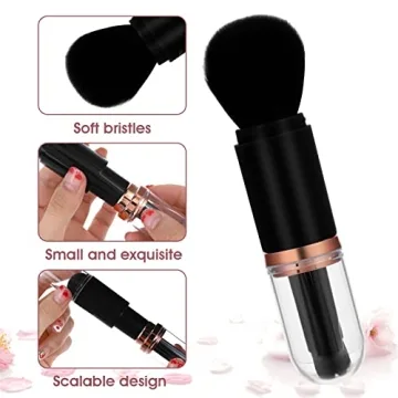 Sibba 4 in 1 Retractable Makeup Brush Set Ideal for Travel