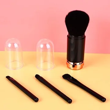 Sibba 4 in 1 Retractable Makeup Brush Set Ideal for Travel