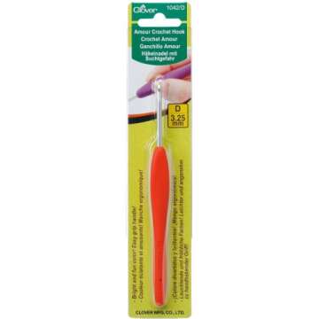 Clover 1042/D Orange Amour Crochet Hook - Perfect for All Crocheters!