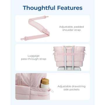 BAGSMART Large Duffel Bag with Shoe Compartment