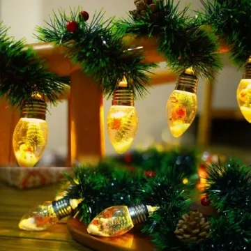 Battery Operated Christmas Garland with Lights