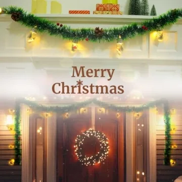 Battery Operated Christmas Garland with Lights