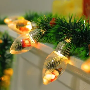 Battery Operated Christmas Garland with Lights