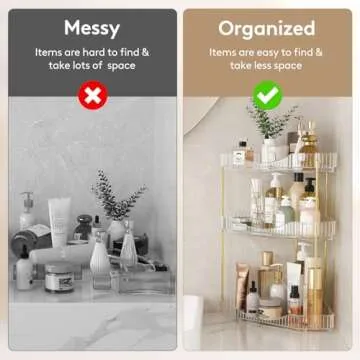 Lifewit 3-Tier Corner Bathroom Organizer for Skincare & Makeup