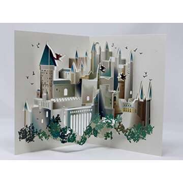 Shadywood Designs Experience the Magic of Harry Potter's Hogwarts Castle | The Perfect 3D Pop Up Greeting Card for any Harry Potter Fan envelope included