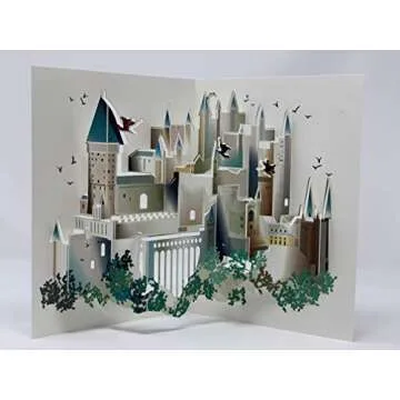 Shadywood Designs Experience the Magic of Harry Potter's Hogwarts Castle | The Perfect 3D Pop Up Greeting Card for any Harry Potter Fan envelope included