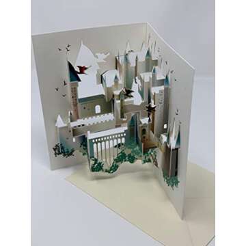 Shadywood Designs Experience the Magic of Harry Potter's Hogwarts Castle | The Perfect 3D Pop Up Greeting Card for any Harry Potter Fan envelope included
