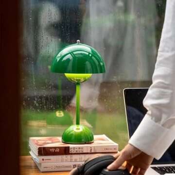 Juodkeo Modern Flowerpot Table Lamp - Rechargeable & Dimmable