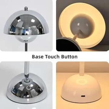 Juodkeo Modern Flowerpot Table Lamp - Rechargeable & Dimmable