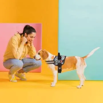 Dogline Emotional Support Animal Patch for Dog Harness and Vest ESA Removable 3D Rubber Patches Hook Backing for Small or Large Service Dogs