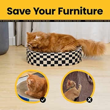 Conlun Cat Scratcher Lounge Bed for Happy Cats