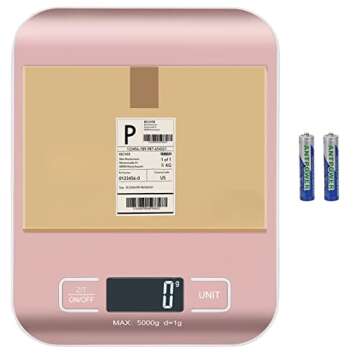 Selegere Digital Shipping Scale,Stainless Steel Panel, Accurate 5kg/1g Portable Postal Scale for Pac...