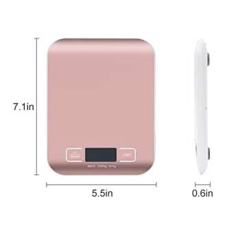 Selegere Rose Gold Digital Shipping Scale for Home & Office