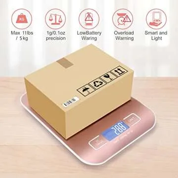 Selegere Rose Gold Digital Shipping Scale for Home & Office