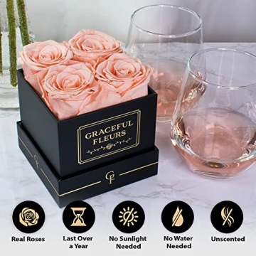 Forever Roses in Black Box | Graceful Fleurs Delivery