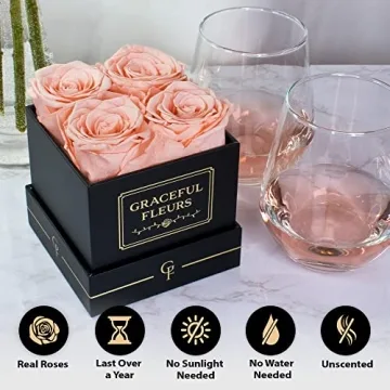 Forever Roses in Black Box | Graceful Fleurs Delivery