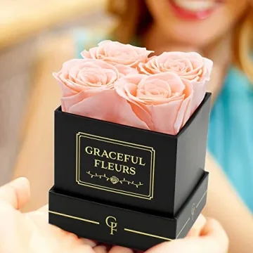 Forever Roses in Black Box | Graceful Fleurs Delivery