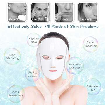 LED Light Therapy Facial Mask for Acne & Skin Care
