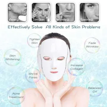 LED Light Therapy Facial Mask for Acne & Skin Care