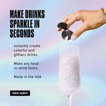 Fancy Sprinkles Moonstone Iridescent Premium Edible Glitter, 100% Edible Glitter for Sparkling Food & Drinks No Taste or Texture (4gm)