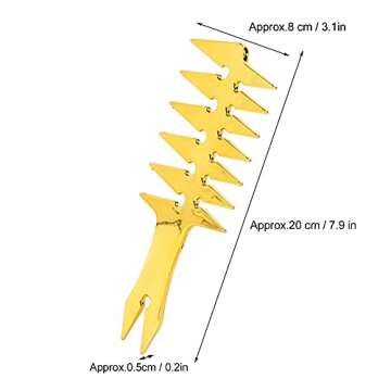Wide Tooth Comb, Double Sided Comb, Men's Comb for Hair Styling Unique Hair Style Barber Accessories (Gold)
