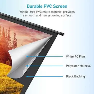 Auto Motorized Projector Screen with Remote Control, 120 inch, 4:3 Aspect Ratio, Wall/Ceiling Mounted Electric Movie Screen Wrinkle-Free, Great for Home Office Theater TV, Black Frame
